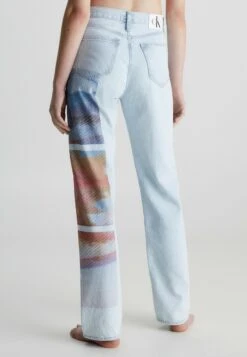 Calvin Klein Jeans High Rise Printed - Straight Leg Jeans - Denim Light -Mode Kleding Winkel 00bd63048ee84ac0bfde9ec84cddfb9c
