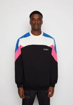 Kaotiko Crew Dru Unisex - Sweater - Ivory/Black/Royal/Fuxia