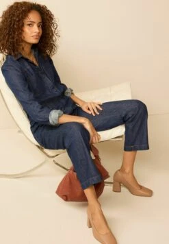 Next Button Through Boilersuit Petite - Jumpsuit - Rinse -Mode Kleding Winkel 031801d1d0f04069ac7cf79e71ebee5f