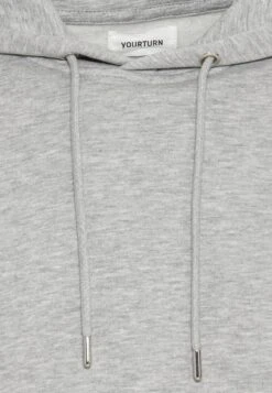 YOURTURN Unisex - Hoodie - Mottled Grey -Mode Kleding Winkel 046923917e3648a69f77e2fcf81104e1