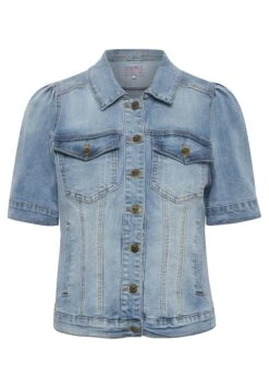 Culture Cubriana Ss - Overhemdblouse - Light Blue Wash -Mode Kleding Winkel 064c934e41c946ddb9975c62886b4bfb