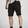 Jack & Jones Unifarbene Dex Mit Cargotaschen - Shorts - Schwarz