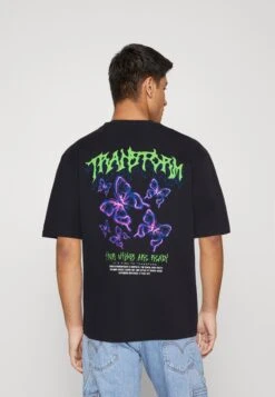 YOURTURN Unisex - T-Shirt Print - Black -Mode Kleding Winkel 1bb16941fe944fd5b6ea53ab1f36da90