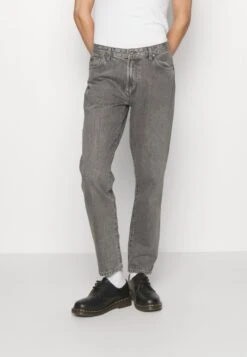 Mode Kleding Winkel 21 Pier One Mid Raise Straight Fit - Relaxed Fit Jeans - Grey Denim