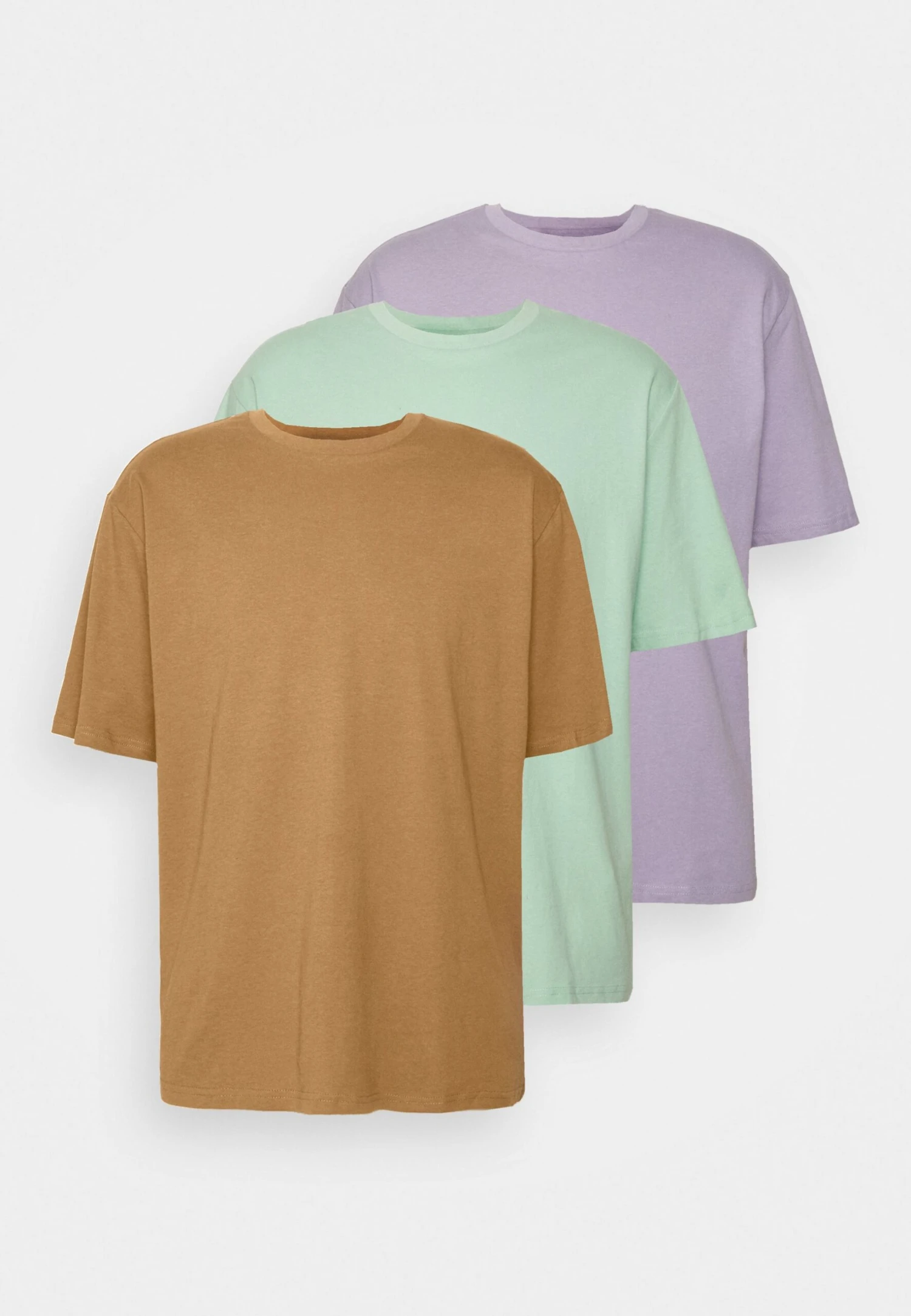 YOURTURN 3Pack Unisex - T-Shirt Basic - Light Green/Lilac/Light Brown 7 YOURTURN 3Pack Unisex - T-Shirt Basic - Light Green/Lilac/Light Brown - Afbeelding 7