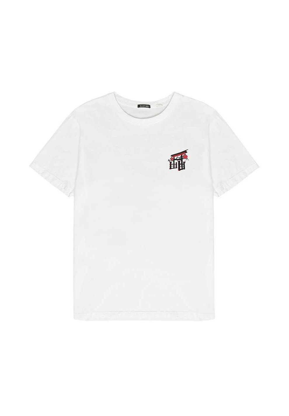 Kaotiko Washed Geisha - T-Shirt Print - Weiß 2 Kaotiko Washed Geisha - T-Shirt Print - Weiß - Afbeelding 2