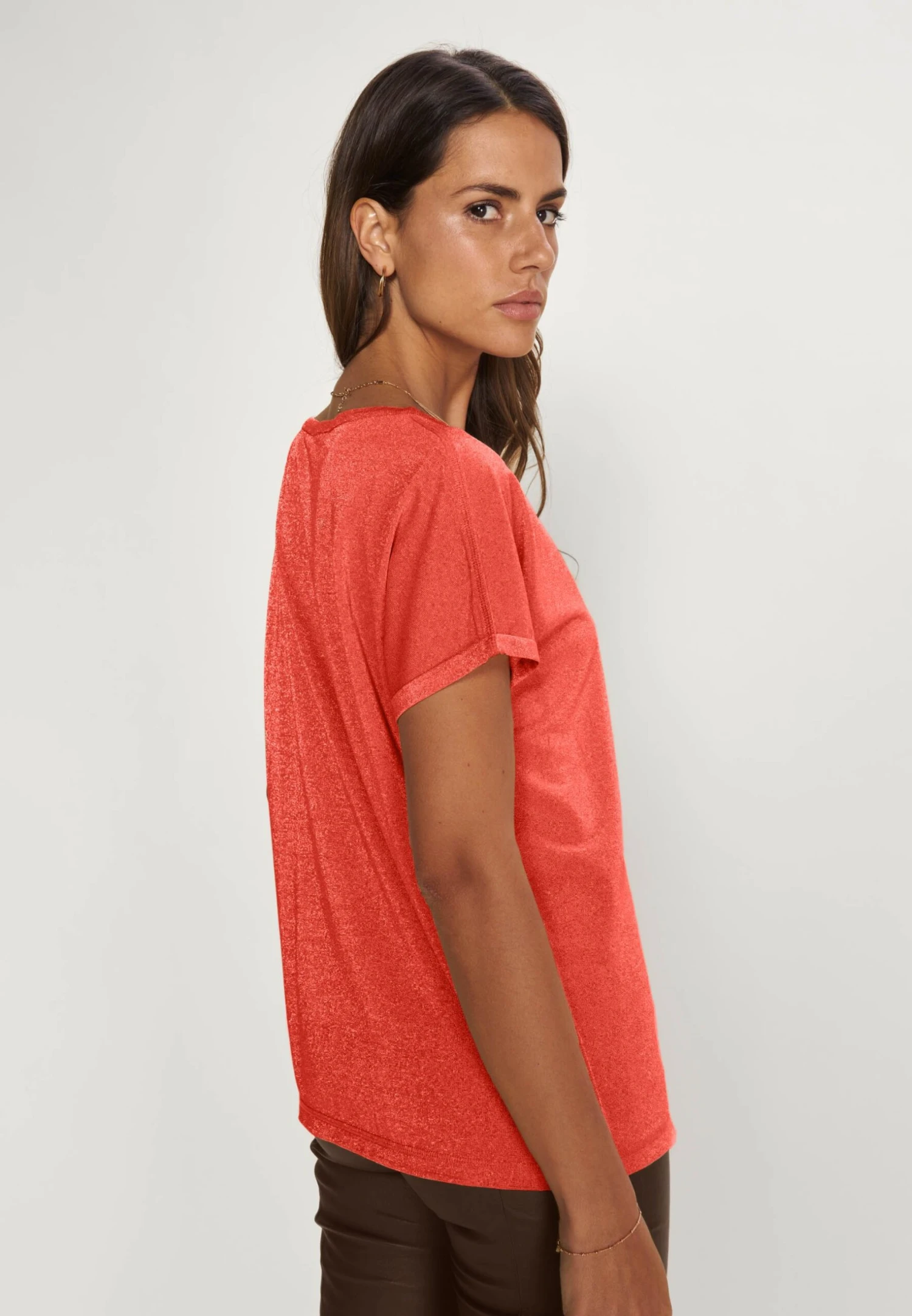 Mos Mosh Kay Tee - T-Shirt Basic - Burnt Ochre 3 Mos Mosh Kay Tee - T-Shirt Basic - Burnt Ochre - Afbeelding 3