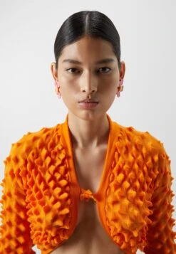 Spiky Cardigan - Vest - Orange -Mode Kleding Winkel 506a46711eac433dae7d572e56174129
