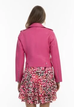 Faina Imitatieleren Jas - Pink 7 Faina Imitatieleren Jas - Pink -Mode Kleding Winkel 52337489bfaf4dc18bb8e72d4ecbdc38