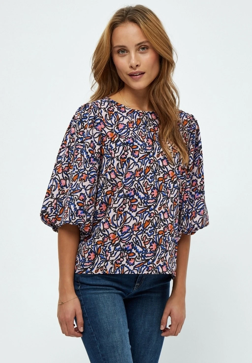 Minus Selia 3/4 Sleeve- Blouse - Ash Rose Print 1 Minus Selia 3/4 Sleeve- Blouse - Ash Rose Print