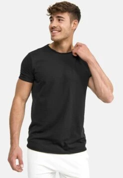 Indicode Jeans Wilbur - T-Shirt Print - Schwarz -Mode Kleding Winkel 63d0e1561acf40cdb3c41c22b9c622e4