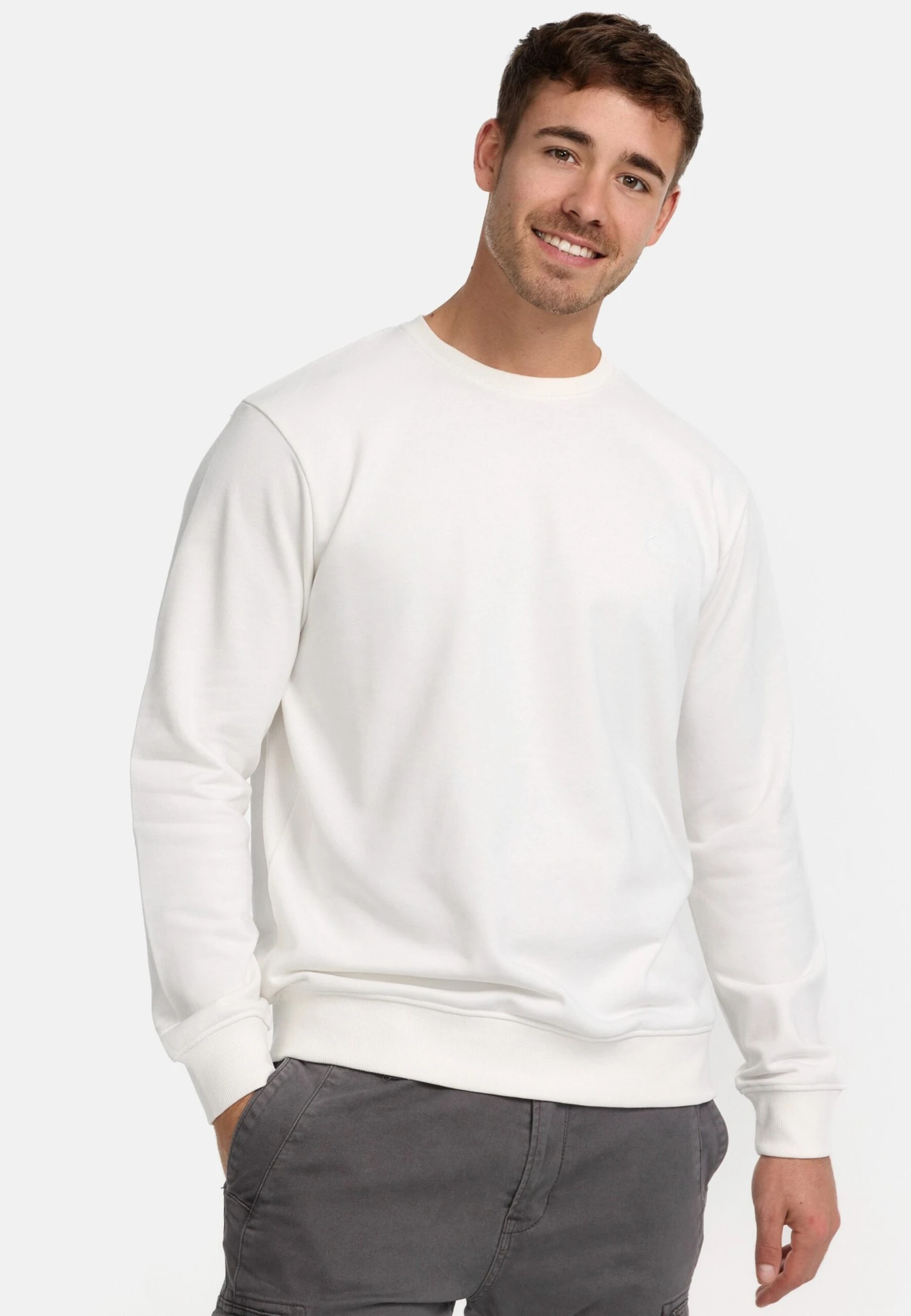 Indicode Jeans Holt - Sweater - Offwhite 1 Indicode Jeans Holt - Sweater - Offwhite