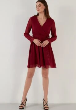 LELA Mini- Jurk - Bordeaux 11 LELA Mini- Jurk - Bordeaux -Mode Kleding Winkel 776ce81242674f5a9b2063d5c895182f