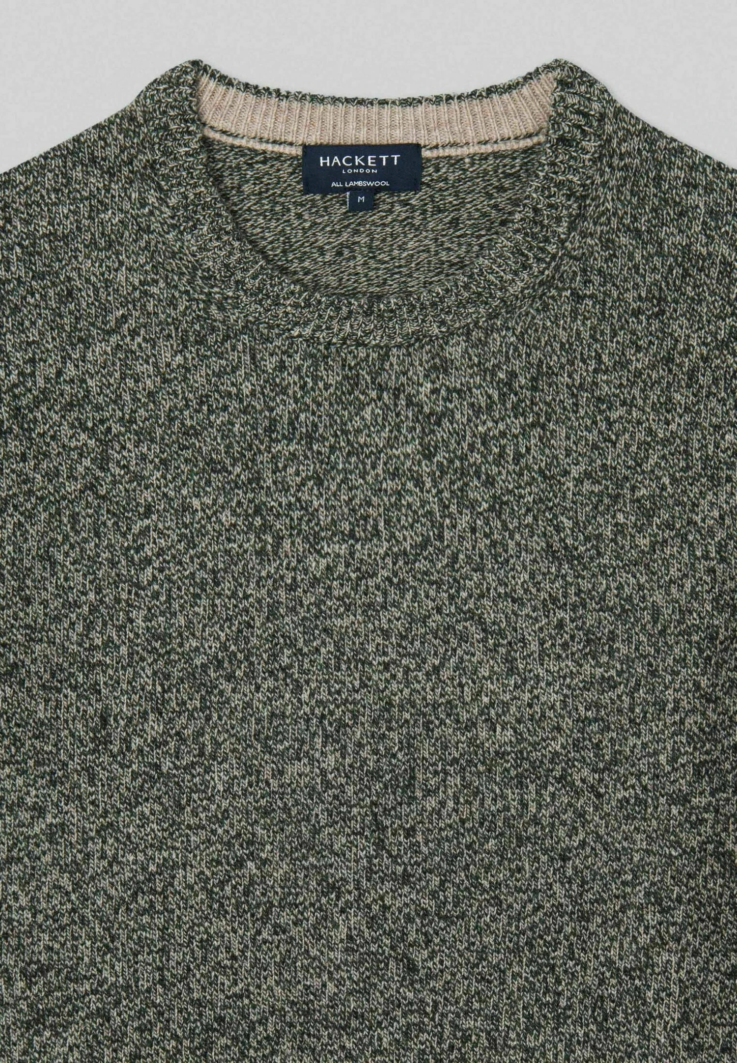 Hackett London Lw Mouline Crew - Trui - Green Taupe 7 Hackett London Lw Mouline Crew - Trui - Green Taupe - Afbeelding 7