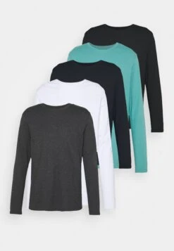 Pier One 5 Pack - Longsleeve - Dark Blue/Turquoise/White 12 Pier One 5 Pack - Longsleeve - Dark Blue/Turquoise/White -Mode Kleding Winkel 852b1adeb3684c1fb9aafb1a1a50eb45
