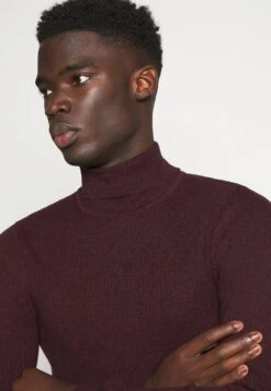 Pier One Muscle Fit Turtle - Trui - Mottled Bordeaux -Mode Kleding Winkel 87bc9746f3cd48c78886c3726b9971e1