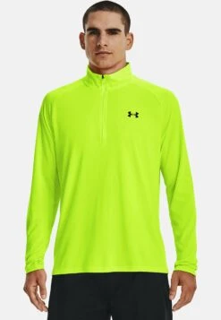 Under Armour Tech 1/2 Zip - Longsleeve - Lime Surge