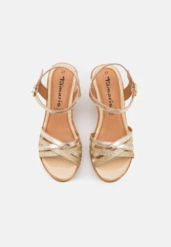 Tamaris Sandalen Met Hoge Hak - Light Gold -Mode Kleding Winkel 8c8a066a49e7460cbc5352587f615569