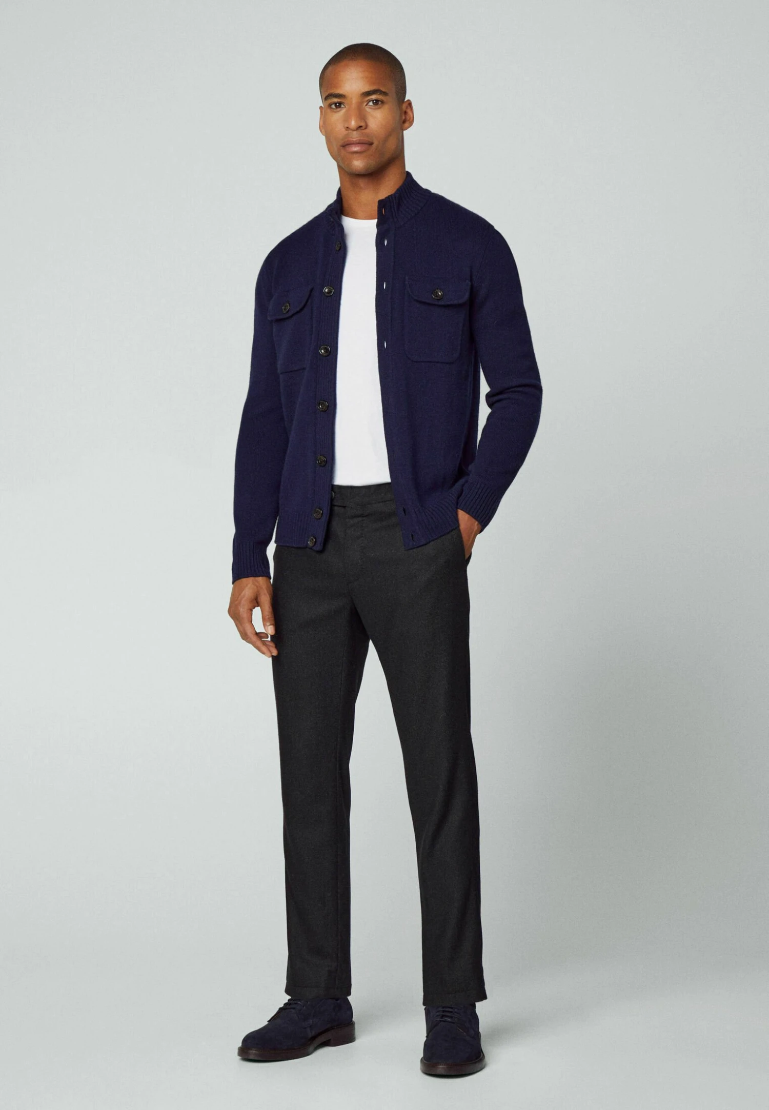 Hackett London Chest Pocket Fb - Vest - Navy 2 Hackett London Chest Pocket Fb - Vest - Navy - Afbeelding 2