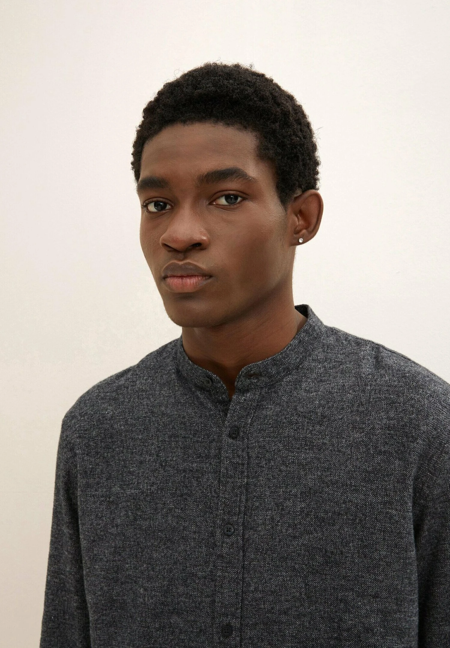 TOM TAILOR Denim Overhemd - Black/Off White Structure 3 TOM TAILOR Denim Overhemd - Black/Off White Structure - Afbeelding 3