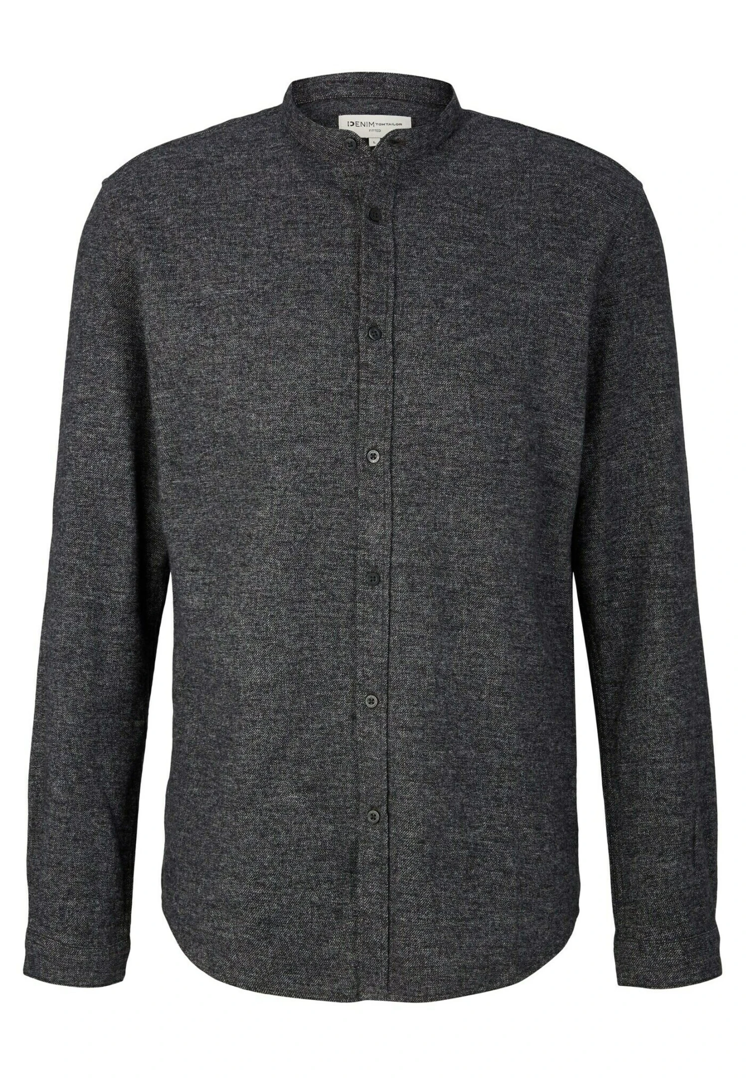 TOM TAILOR Denim Overhemd - Black/Off White Structure 4 TOM TAILOR Denim Overhemd - Black/Off White Structure - Afbeelding 4