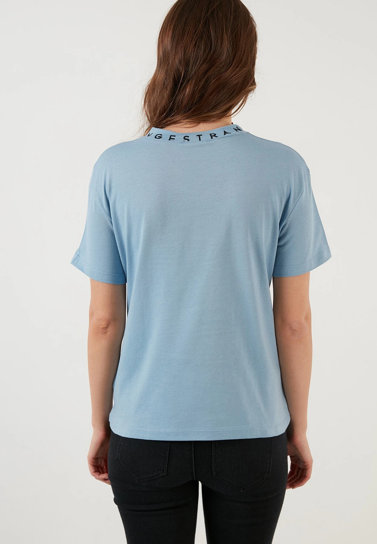 LELA Regular Fit - T-Shirt Print - Baby Blue 2 LELA Regular Fit - T-Shirt Print - Baby Blue - Afbeelding 2