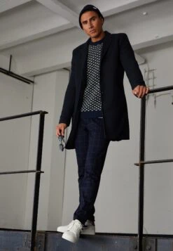 Only & Sons Onsjulian King Coat - Mantel - Night Sky Melange -Mode Kleding Winkel c9db046914854f65a991edee46871991