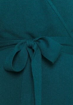 Anna Field Wrap V Ausschnitt Mini Strickkleid Mit Gürtel - Etui-Jurk - Deep Teal -Mode Kleding Winkel ce53a6620ca046b6a27233a971b7b11b