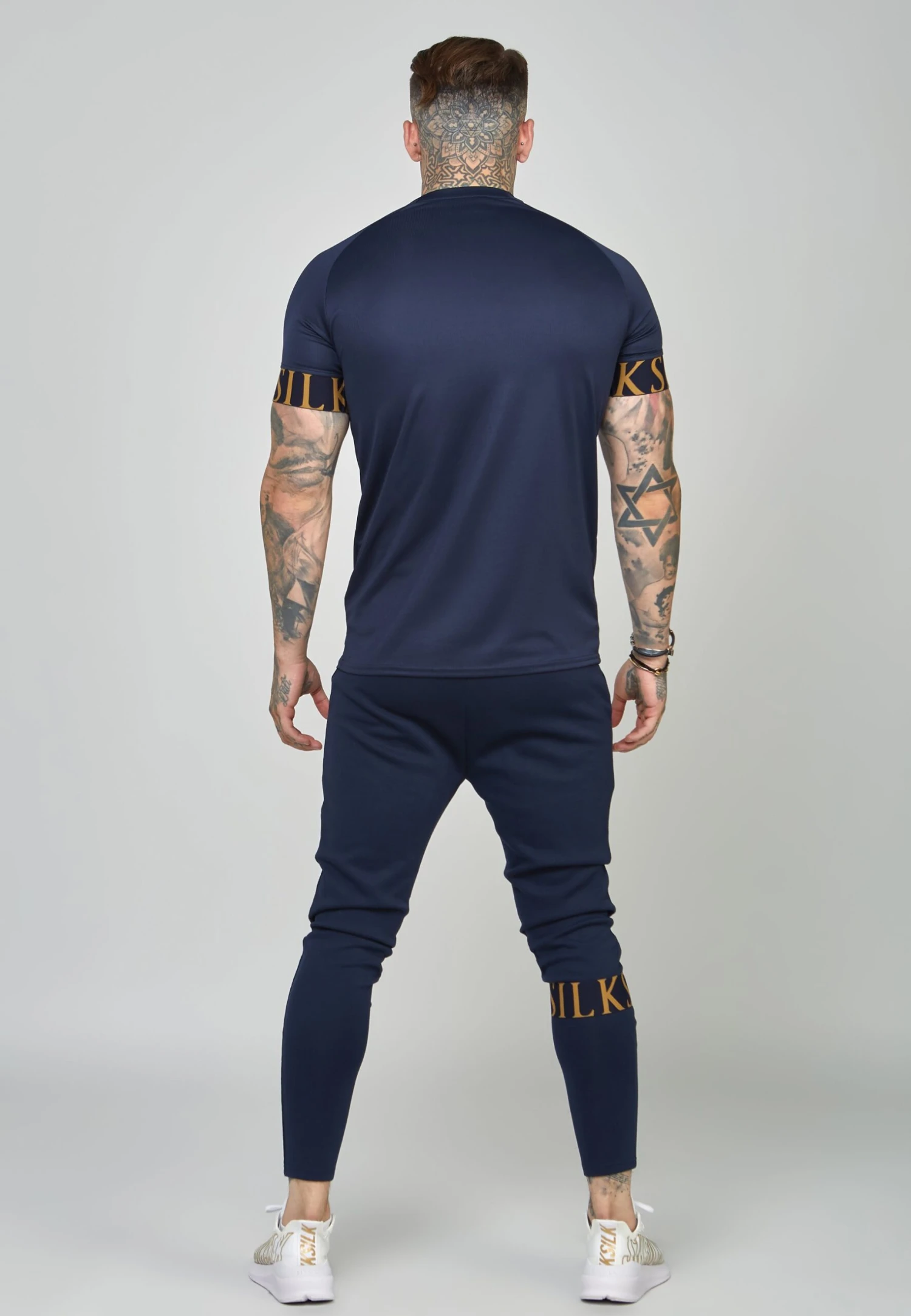 SikSilk Short Sleeve Dynamic Tech - T-Shirt Print - Navy 2 SikSilk Short Sleeve Dynamic Tech - T-Shirt Print - Navy - Afbeelding 2