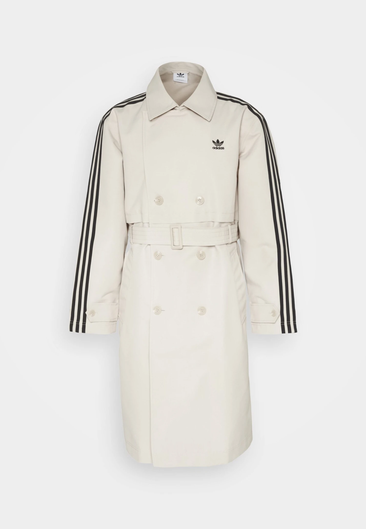 Adidas Originals 3 Stripe Coat Unisex - Trenchcoat - Beige 5 Adidas Originals 3 Stripe Coat Unisex - Trenchcoat - Beige - Afbeelding 5