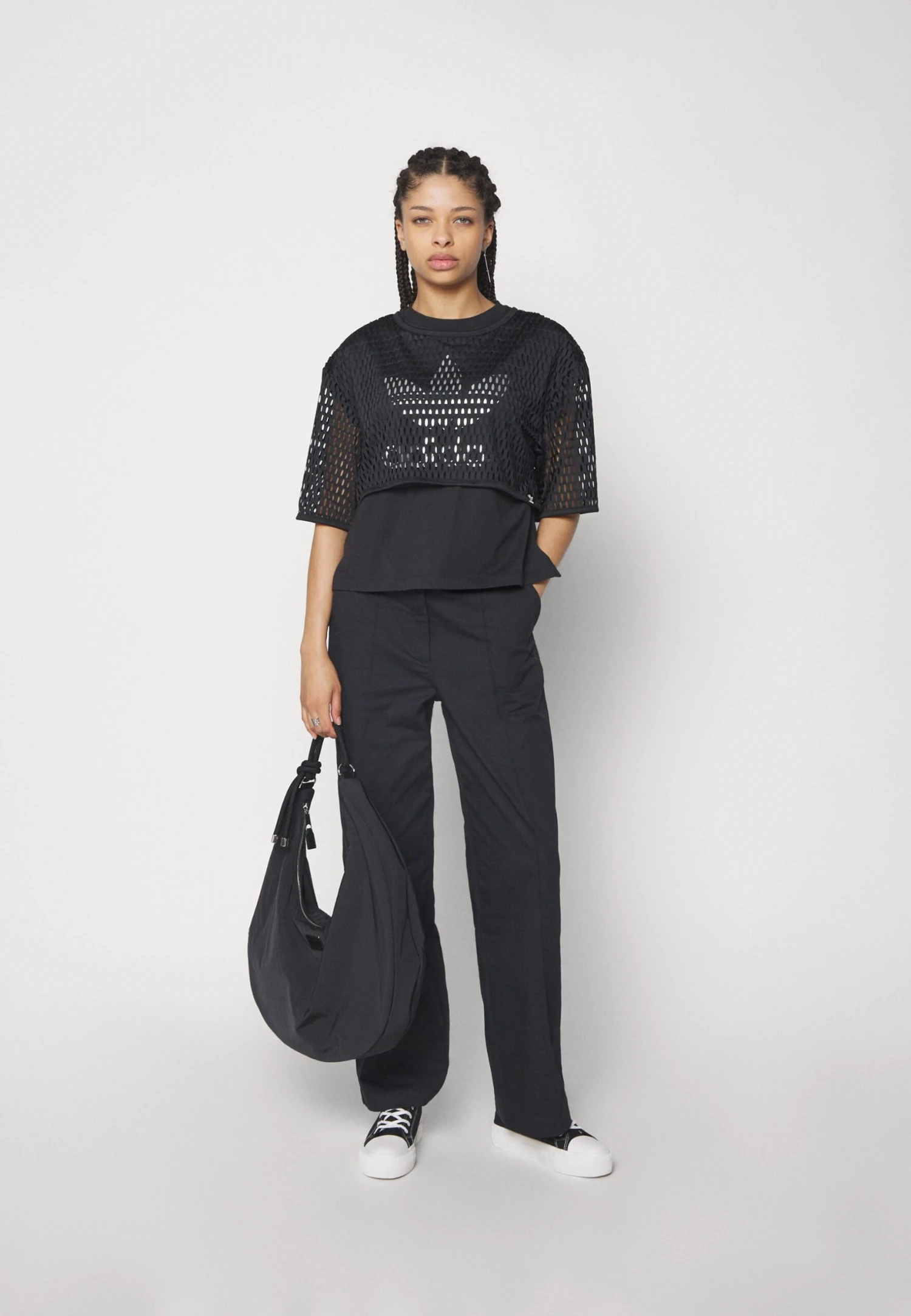 Adidas Originals Big Logo Tee 2 In 1 - T-Shirt Print - Black 5 Adidas Originals Big Logo Tee 2 In 1 - T-Shirt Print - Black - Afbeelding 5