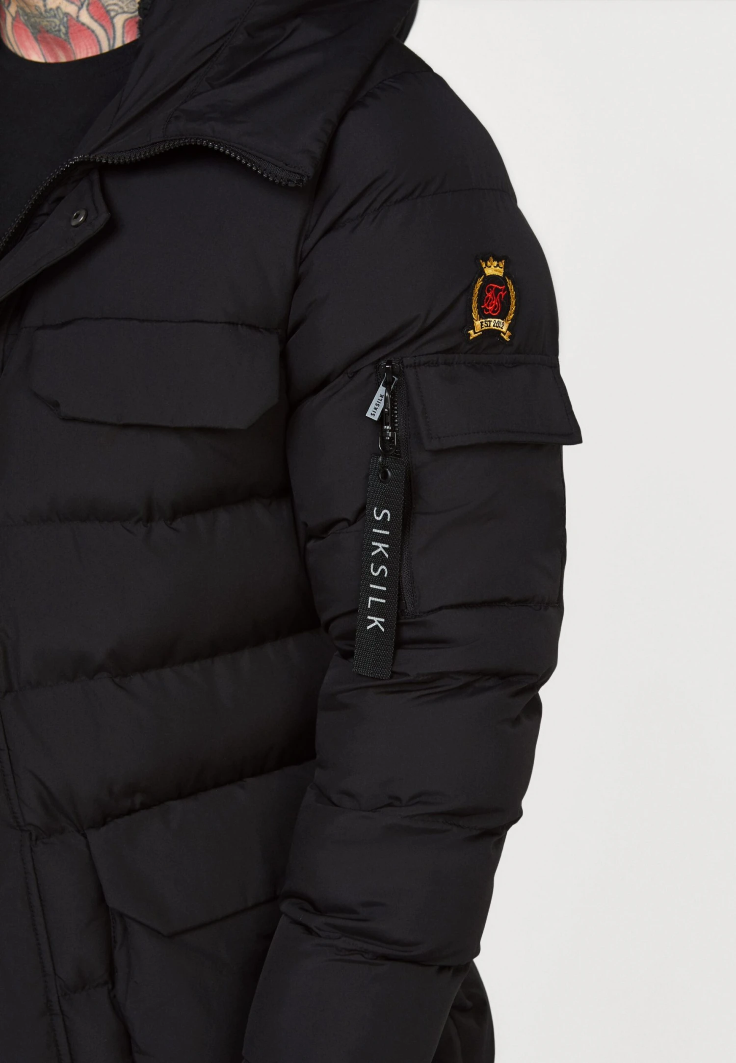 SikSilk Parka Coat - Winterjas - Black 4 SikSilk Parka Coat - Winterjas - Black - Afbeelding 4