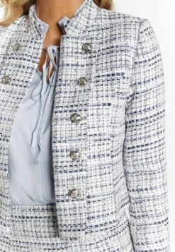 Faina Bouclé - Blazer - Blau Mehrfarbig -Mode Kleding Winkel f8509fe12c2a4505be7d60002b7c5323