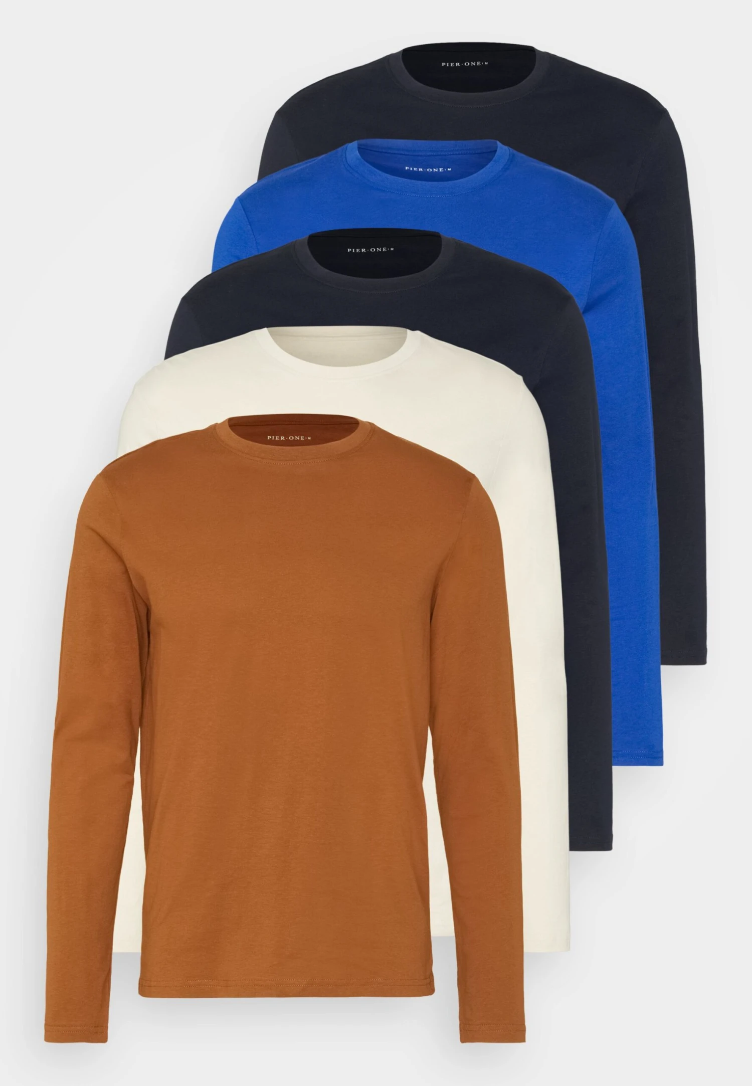 Pier One 5 Pack - Longsleeve - Blue/Off-White/Light Brown 9 Pier One 5 Pack - Longsleeve - Blue/Off-White/Light Brown - Afbeelding 9