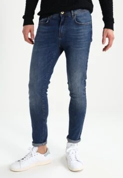 Mode Kleding Winkel 27 Pier One Jeans Skinny Fit - Mid Blue Denim