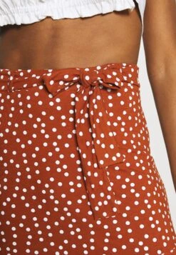 Even&Odd Mini Skirt With Volant - A-Lijn Rok - Brown/White -Mode Kleding Winkel fc0ba9c0fdf045d2bcc21aaeb0b2a1bb